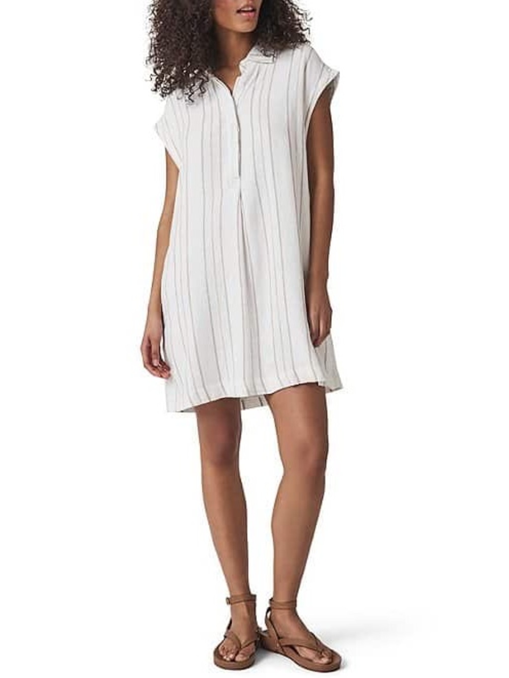 Splendid Wren Notch Collar Cap Sleeve A-Line Dress